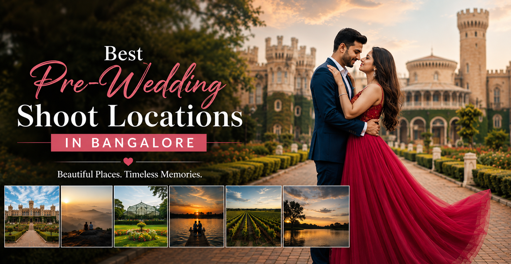 Best Pre-Wedding Shoot Locations in Bangalore for Dreamy Couple Photography