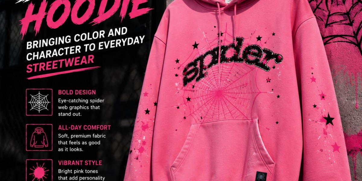 Pink Spider Hoodie Bringing Color and Character to Everyday Streetwear